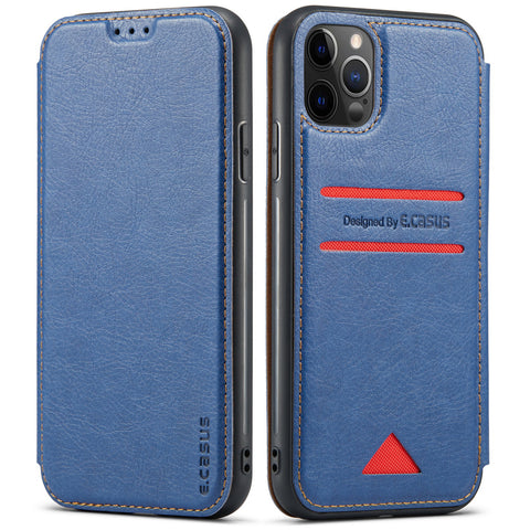 Casus® Back Wallet Leather Magnetic Cover Case For iPhone 12 Pro Max