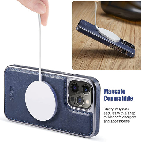 iPhone 13 Pro Max Case MagSafe Compatible Removable Magnetic Wallet Cover