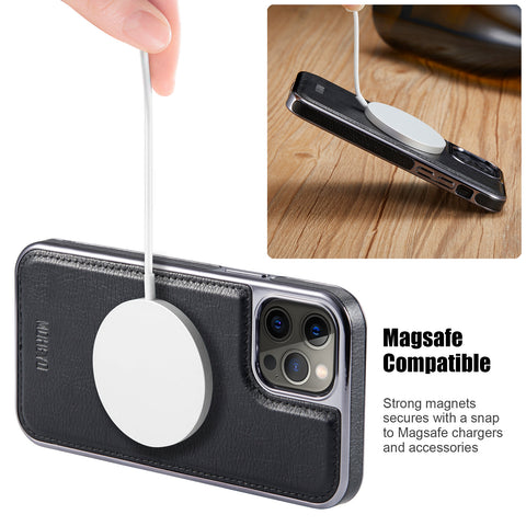 iPhone 12 | iPhone 12 Pro Case MagSafe Compatible Removable Magnetic Wallet Cover