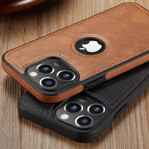 iPhone 12 Pro Max Case Logo View Leather Slim Luxury Classic Cover
