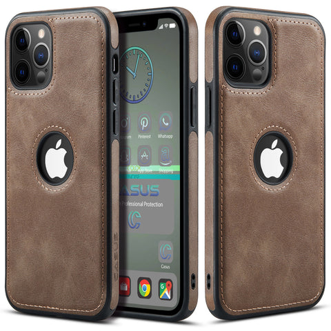 iPhone 12 | iPhone 12 Pro Case Logo View Leather Slim Luxury Classic Cover