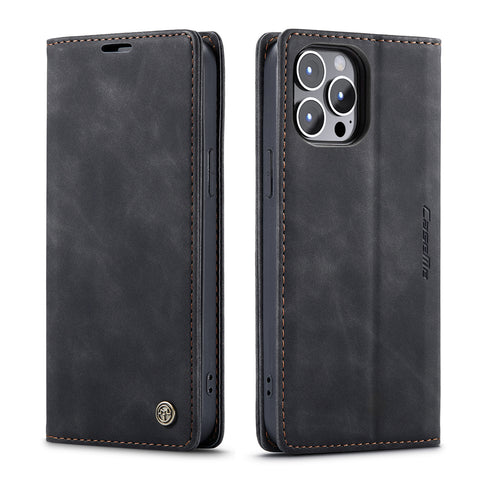 iPhone 14 Plus Wallet Case Leather Classic Luxury Cover