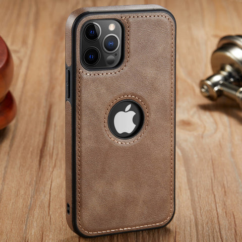 iPhone 12 Pro Max Case Logo View Leather Slim Luxury Classic Cover