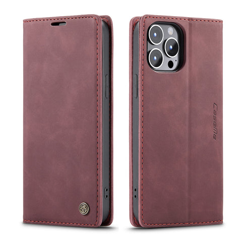 iPhone 14 Plus Wallet Case Leather Classic Luxury Cover