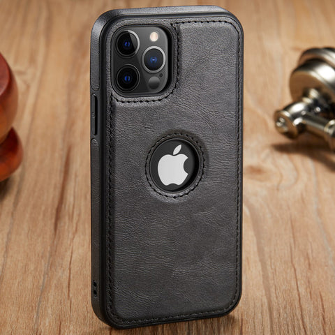 iPhone 12 Pro Max Case Logo View Leather Slim Luxury Classic Cover