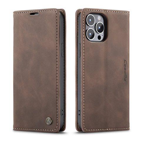 iPhone 14 Pro Wallet Case Leather Classic Luxury Cover