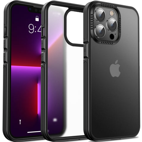 iPhone 13 Pro Max Frosted Matte Case Shockproof TPU Frame Cover
