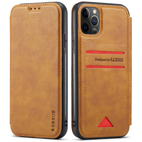 Casus® Back Wallet Leather Magnetic Cover Case For iPhone 12 Pro Max