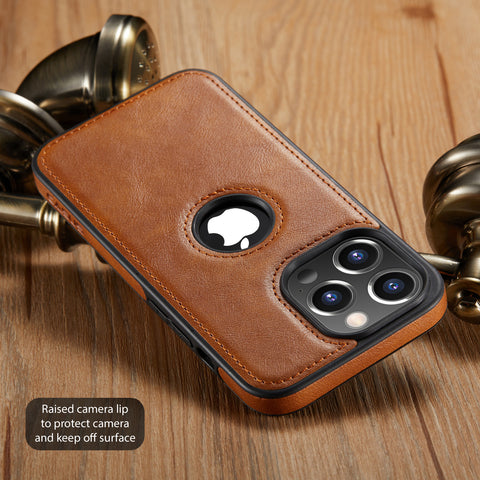 iPhone 12 Pro Max Case Logo View Leather Slim Luxury Classic Cover