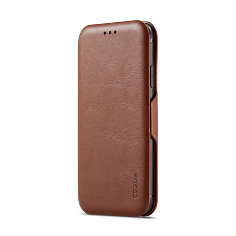 Casus® Slim Logo View Smooth Leather Magnetic Wallet Case For iPhone 11 | iPhone 11 Pro Max