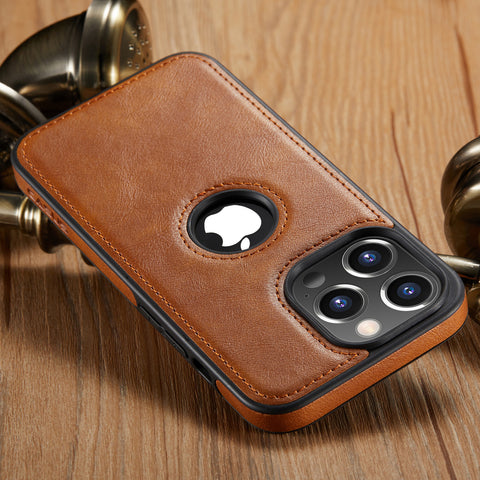 iPhone 12 Pro Max Case Logo View Leather Slim Luxury Classic Cover