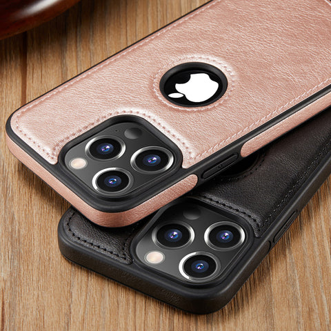 iPhone 12 Pro Max Case Logo View Leather Slim Luxury Classic Cover