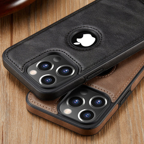 iPhone 12 Pro Max Case Logo View Leather Slim Luxury Classic Cover