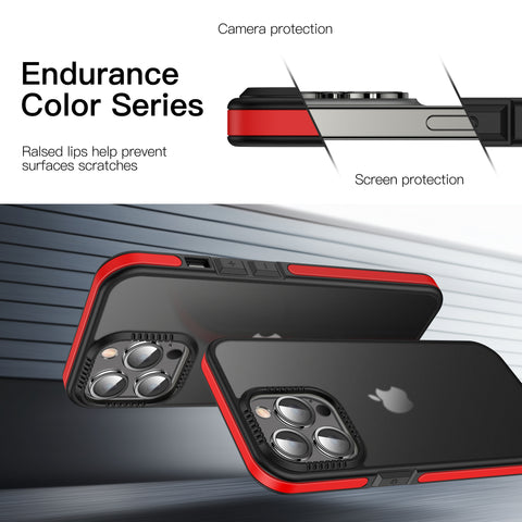iPhone 13 Pro Max Frosted Matte Case Shockproof TPU Frame Cover