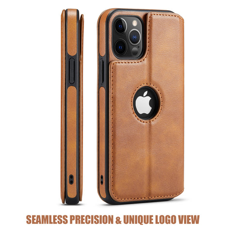 iPhone 11 Pro Case Wallet Leather Card Holder Logo View Cover