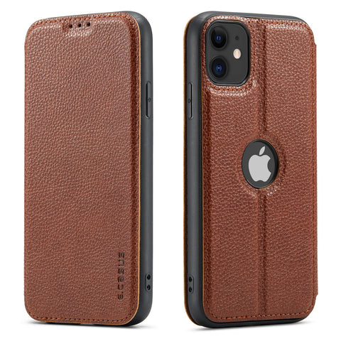 Casus® Slim Logo View Smooth Leather Magnetic Wallet Case For iPhone 11 | iPhone 11 Pro Max