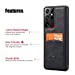 MOHEYO Compatible with Samsung Galaxy S21 Ultra Back Wallet Card Holder Slot Case with Side Grip PU Leather Slim Thin Cover