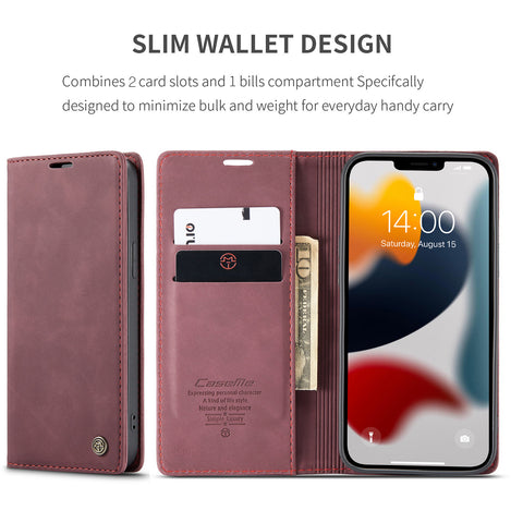 iPhone 14 Wallet Case Leather Classic Luxury Cover
