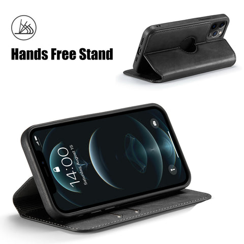 iPhone 11 Pro Max Case Wallet Leather Card Holder Logo View Cover