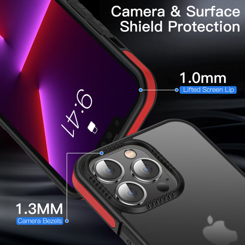 iPhone 13 Pro Max Frosted Matte Case Shockproof TPU Frame Cover