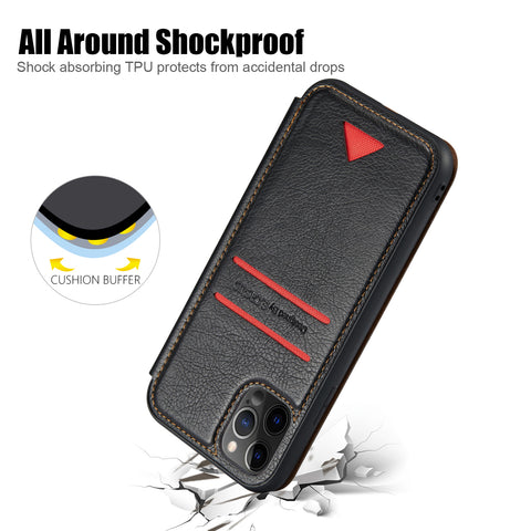 Casus® Back Wallet Leather Magnetic Cover Case For iPhone 12 Pro Max