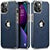 MOHEYO Logo View Compatible with iPhone 13 Case Slim Premium Vegan Leather Classic Luxury Elegant Thin Cover (2021) 6.1"