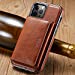 MOHEYO Designed for iPhone 12 Pro Max Case Compatible with MagSafe Charger Magnetic Removable Wallet Card Holder Slim Thin Leather Cover