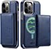 MOHEYO Designed for iPhone 13 Pro Max Case Compatible with MagSafe Charger Magnetic Removable Wallet Card Holder Slim Thin Leather Cover