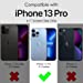 MOHEYO Logo View Compatible with iPhone 13 Pro Case Slim Premium Vegan Leather Classic Luxury Elegant Thin Cover (2021) 6.1"