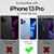MOHEYO Logo View Compatible with iPhone 13 Pro Case Slim Premium Vegan Leather Classic Luxury Elegant Thin Cover (2021) 6.1"