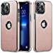 MOHEYO Logo View Compatible with iPhone 13 Pro Case Slim Premium Vegan Leather Classic Luxury Elegant Thin Cover (2021) 6.1"