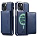 MOHEYO Designed for iPhone 13 Case Compatible with MagSafe Charger Magnetic Removable Wallet Card Holder Slim Thin Leather Cover