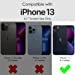 MOHEYO Designed for iPhone 13 Case Compatible with MagSafe Charger Magnetic Removable Wallet Card Holder Slim Thin Leather Cover