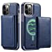 MOHEYO Designed for iPhone 12 Pro Max Case Compatible with MagSafe Charger Magnetic Removable Wallet Card Holder Slim Thin Leather Cover