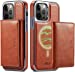 MOHEYO Designed for iPhone 13 Pro Max Case Compatible with MagSafe Charger Magnetic Removable Wallet Card Holder Slim Thin Leather Cover