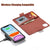 MOHEYO 2-in-1 Wallet Case Compatible with iPhone 12 Mini Vegan Leather PU Magnetic Detachable Removable Card Case Flip Cover