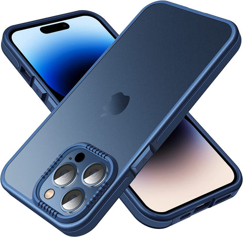 iPhone 14 Pro Frosted Matte Case Shockproof TPU Frame Cover