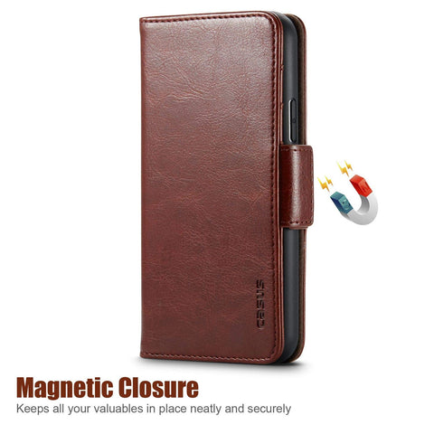 MOHEYO 2-in-1 Wallet Case Compatible with Samsung Galaxy A72 5G Vegan Leather PU Magnetic Detachable Removable Card Case Flip Cover