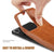 MOHEYO Slim Thin Vegan Leather Case Luxury Classic Cover Compatible with Samsung Galaxy S21 Ultra 5G (Brown)