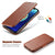 MOHEYO Compatible with iPhone 12/12 Pro Slim Card Holder Slot Case PU Vegan Leather Thin Magnetic Flip Cover