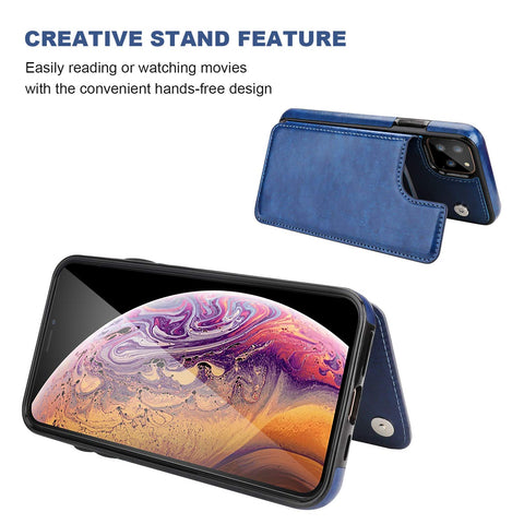 Casus® Leather Back Magnetic Wallet Case For iPhone 11 | iPhone 11 Pro Max