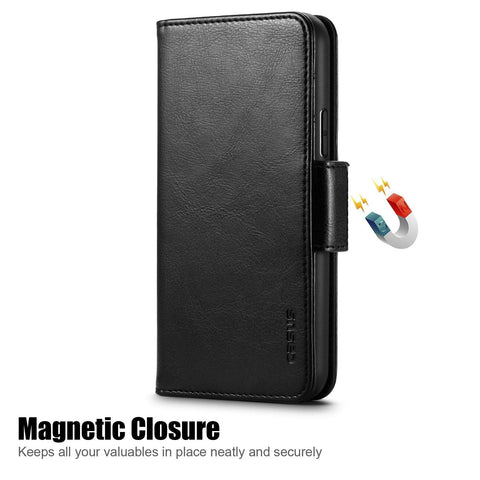 MOHEYO 2-in-1 Wallet Case Compatible with Samsung Galaxy A52 5G Vegan Leather PU Magnetic Detachable Removable Card Case Flip Cover