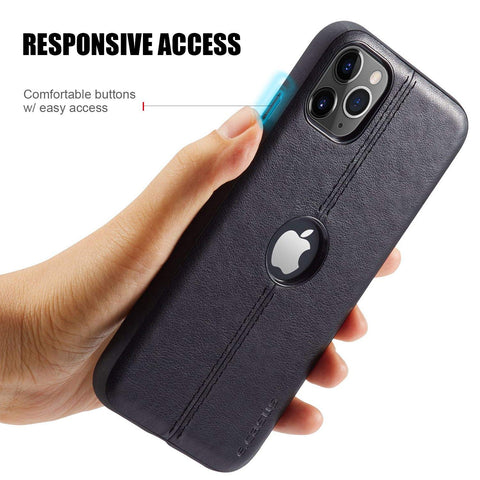 MOHEYO Compatible with iPhone 12 Mini Thin Premium Vegan Leather Luxury Case Classic Elegant Logo View Slim Cover