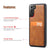MOHEYO Compatible with Samsung Galaxy S21 Back Wallet Card Holder Slot Case with Side Grip PU Leather Slim Thin Cover