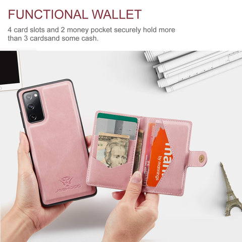 MOHEYO Compatible with Samsung Galaxy A52 5G Case Wallet PU Leather Magnetic Detachable Removable Card Holder Flip Cover