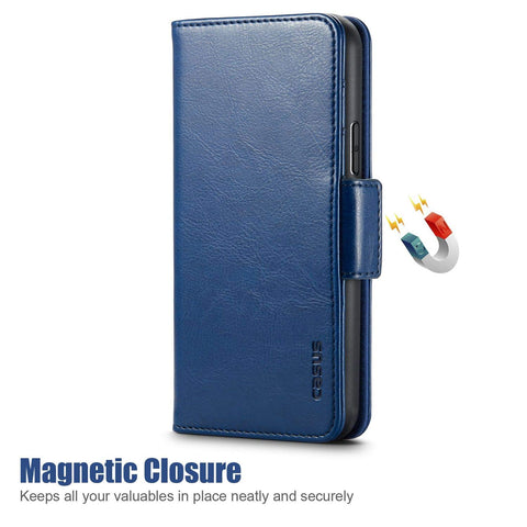 MOHEYO 2-in-1 Wallet Case Compatible with Samsung Galaxy A52 5G Vegan Leather PU Magnetic Detachable Removable Card Case Flip Cover