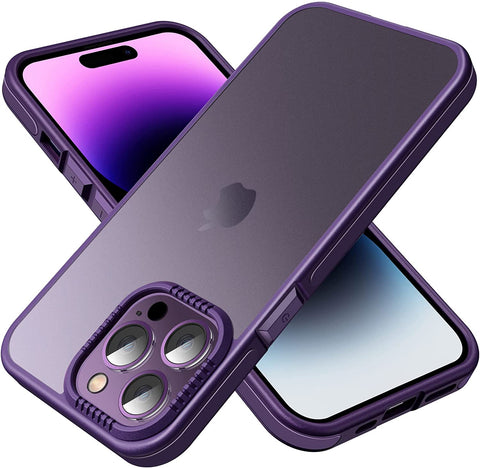 iPhone 14 Pro Frosted Matte Case Shockproof TPU Frame Cover