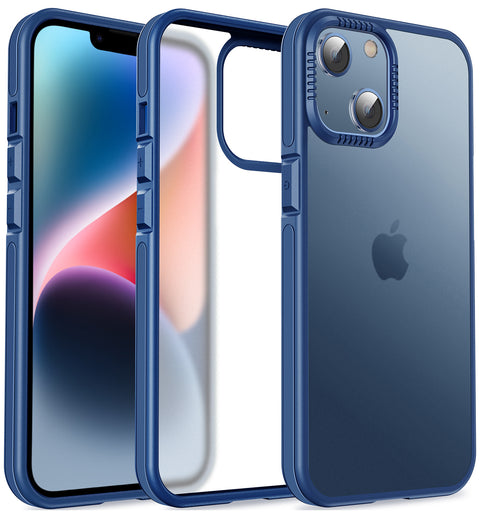 iPhone 14 Frosted Matte Case Shockproof TPU Frame Cover