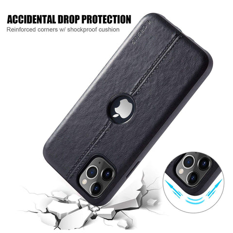 MOHEYO Compatible with iPhone 12 Mini Thin Premium Vegan Leather Luxury Case Classic Elegant Logo View Slim Cover