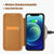 MOHEYO Compatible with iPhone 12/12 Pro Slim Card Holder Slot Case PU Vegan Leather Thin Magnetic Flip Cover